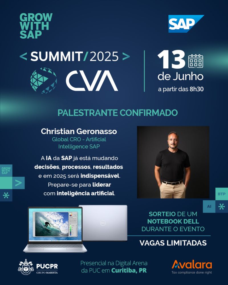 CVA Summit · PUCPR · 2025 · Convite de evento